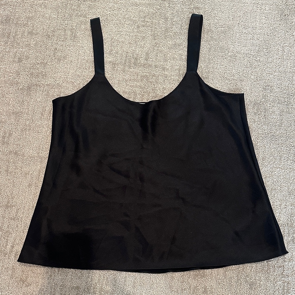 Vince Black Silk Women's Bias Tank Top